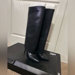 INC International Concepts Black Heeled Boots